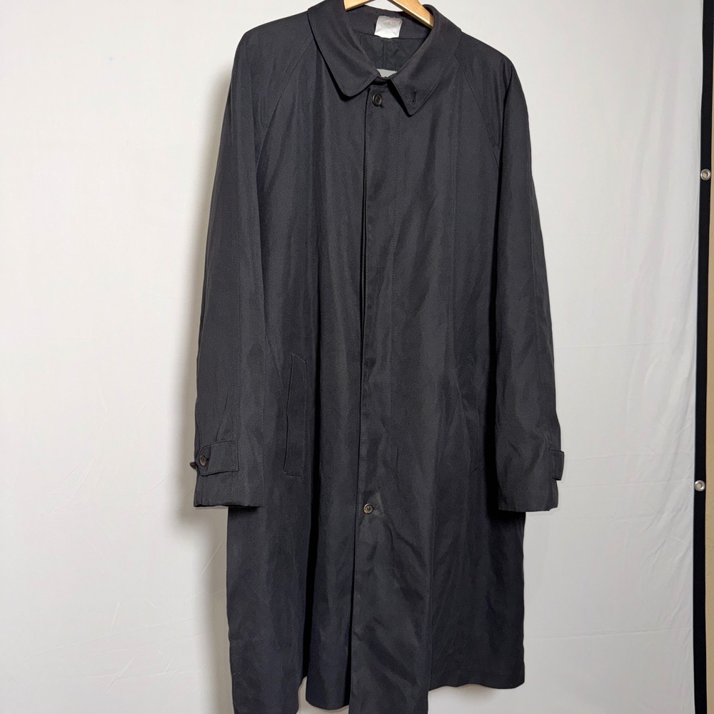 Allegri Men Black Trench Coat Made in Italy Rain Jacket EU 58 AI3717 C7440 924